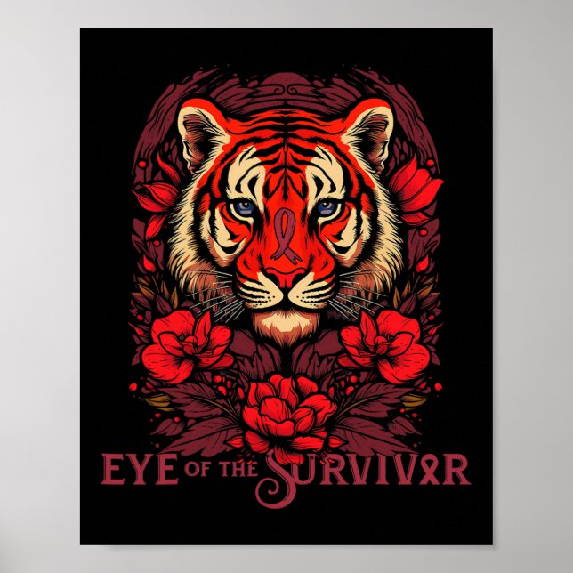 Öga i sickle Cell Survivor Strong Sickle Cell Poster (Framsidan)
