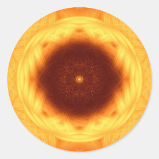 Öga i Sol Mandala Runt Klistermärke