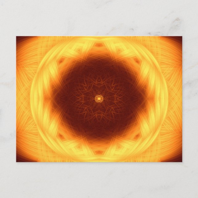 Öga i Sol Mandala Vykort (Framsida)