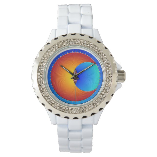 Öga i Sol Rhinestone Watch Armbandsur (Framsida)