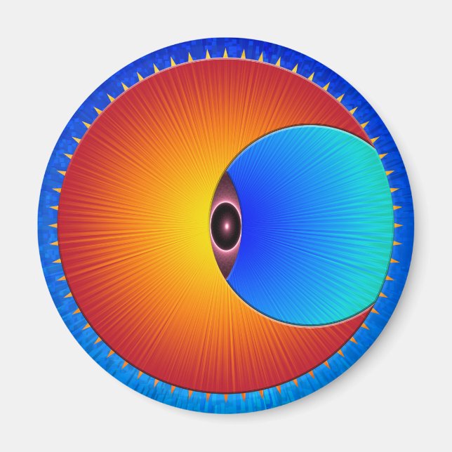 Öga i Sol-rundans magnet (Framsidan)