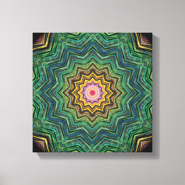 Öga i Star Kaleidoscope Canvastryck (Framsida)