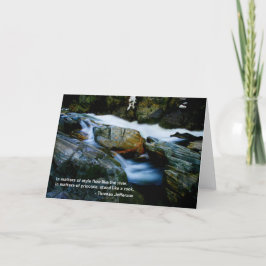 Öga i Sten, Jefferson Quote Card Kort