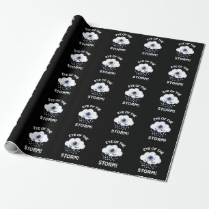 Öga i Storm Funny Weather Pun Mörk BG Presentpapper