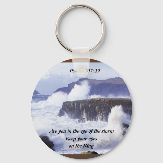 Öga i Storm Keychain Nyckelring (Framsida)
