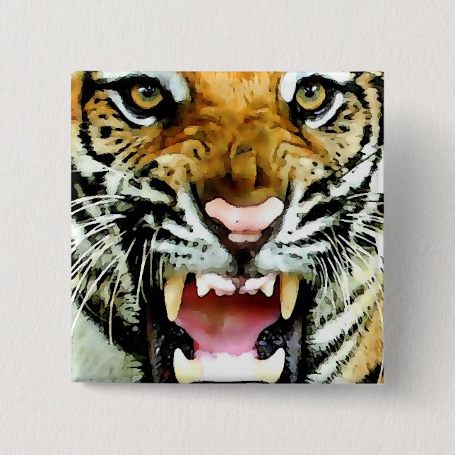 Öga i Tiger Knapp (Framsida)
