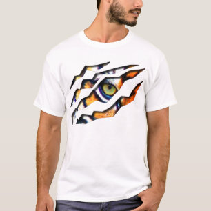 Öga i tigern genom Tee Shirt