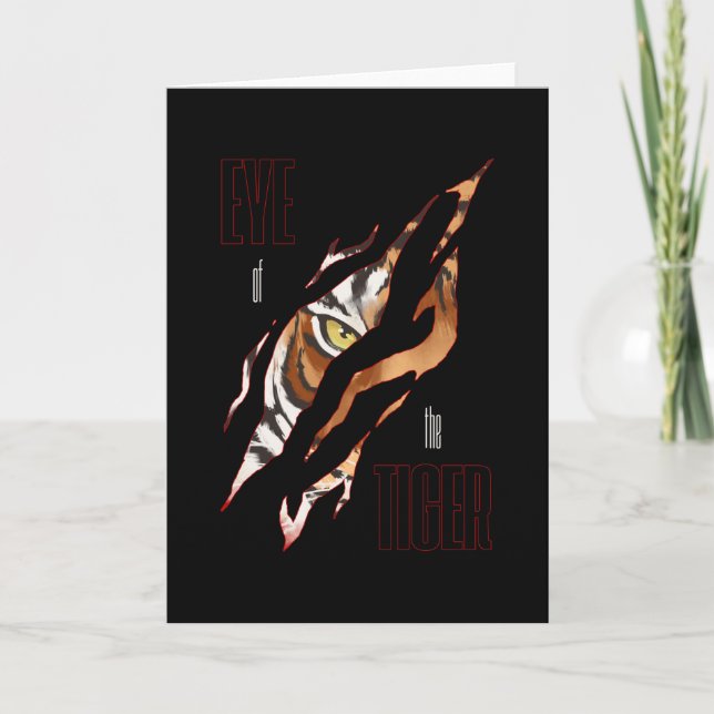 Öga i tigern kort (Framsida)
