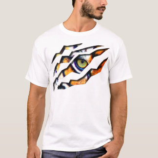 Öga i tigerskeppet genom t shirt