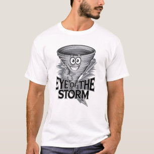 Öga i Tornadot Storm Funny T Shirt