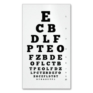 Öga Icon   Visionsdiagram Magnetiska Visitkort