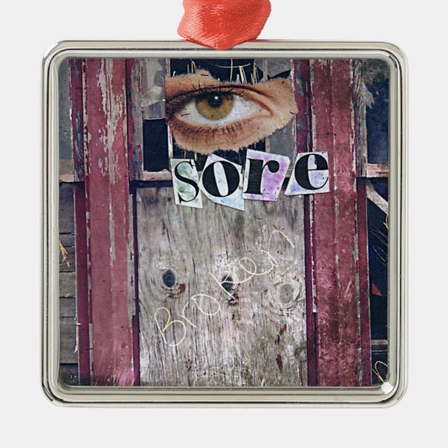 öga julgransprydnad metall (Framsidan)