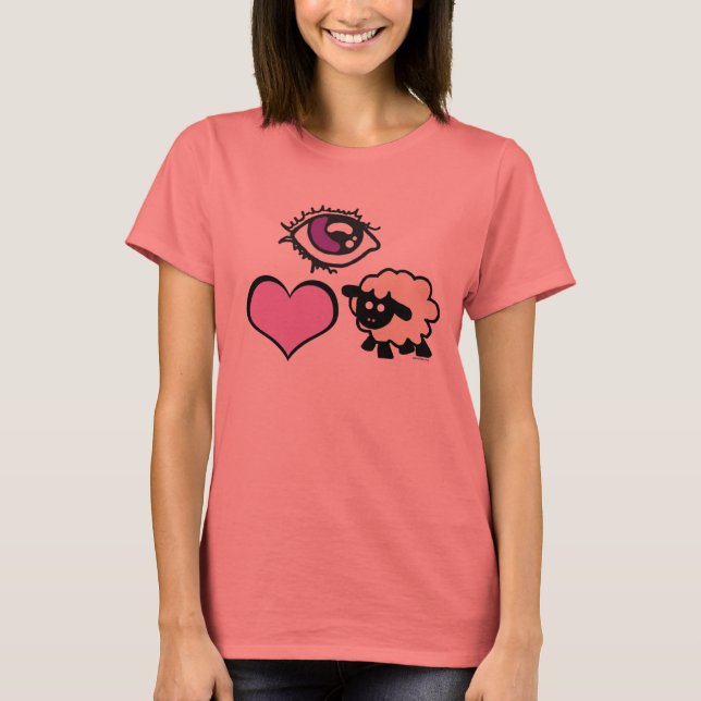 Öga Kärlek Ewe T-shirt (Framsida)