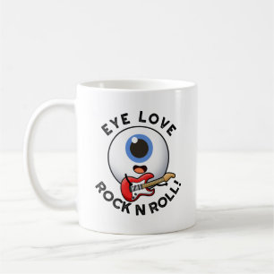 Öga Kärlek Rock and roll Funny Eyeball Pun Kaffemugg