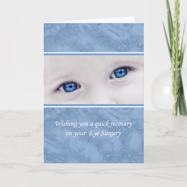 Öga-kirurgi, få snart, Big Blue Ögon Kort (Framsida)