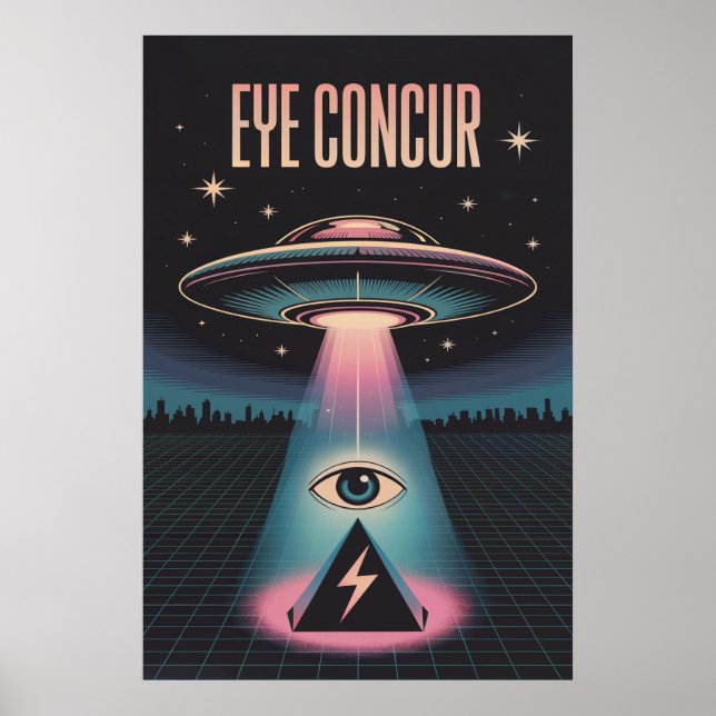 ÖGA KONCUR ALIEN PYRAMID POWER POSTER (Framsidan)