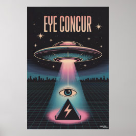ÖGA KONCUR ALIEN PYRAMID POWER POSTER