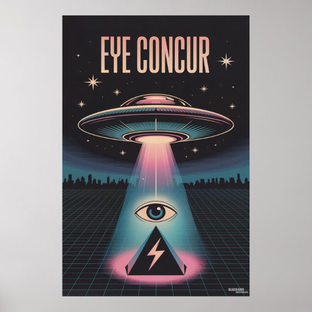 ÖGA KONCUR ALIEN PYRAMID POWER POSTER (Framsidan)