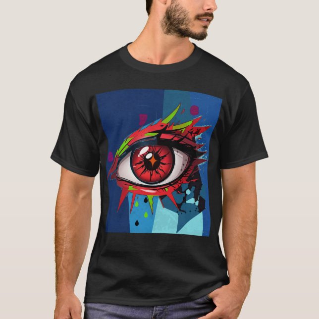 öga konstverk t shirt (Framsida)