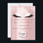 Öga Läppar Sweet 16th Drips Rosa SparkBridal Showe Inbjudningar<br><div class="desc">FlorenceK-design</div>