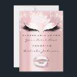 Öga Läppar Sweet 16th Drips Rosa SparkBridal Showe Inbjudningar<br><div class="desc">FlorenceK-design</div>
