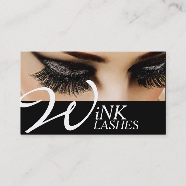 Öga Lash Extensions Makeup Artist Cosmetolog Visitkort (Framsida)