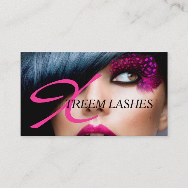 Öga Lash Extensions Makeup Artist Cosmetolog Visitkort (Framsida)