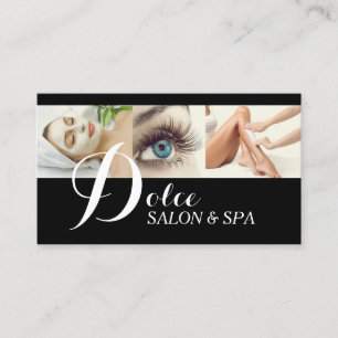 Öga Lash Extensions Vax Facials Spa Salon Beauty Visitkort