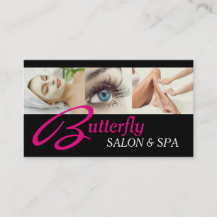 Öga Lash Extensions Vax Facials Spa Salon Beauty Visitkort