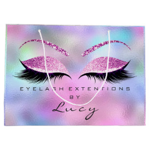 Öga Lash Makeup Möhippa Namn Glitter Rosa Blue