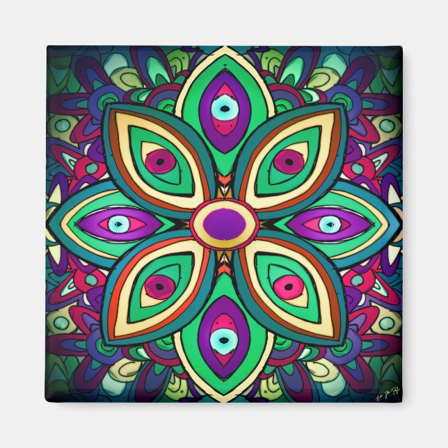 Öga Lotus Art Magnet (Framsidan)