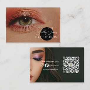 öga Makeup Artist MUA-fotobedövning Visitkort