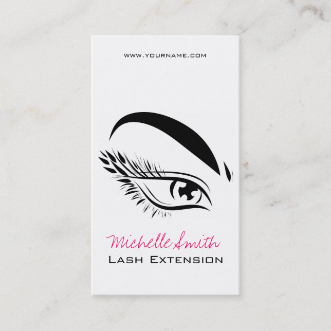 Öga Mascara Lash Extension Visitkort (Framsida)