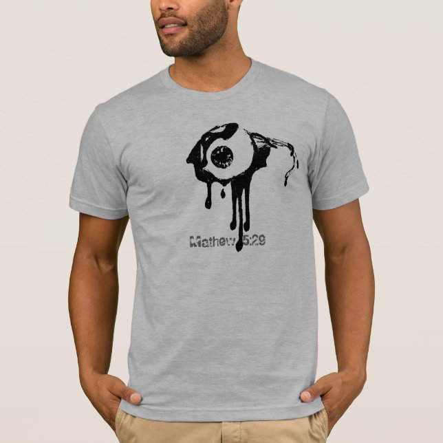 Öga Mathew 5:29 Tee Shirt (Framsida)