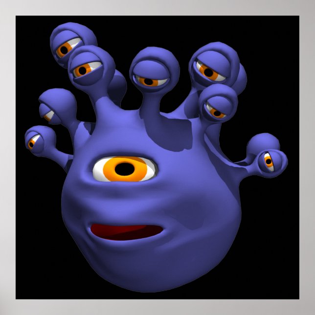 Öga Monster Poster (Framsidan)