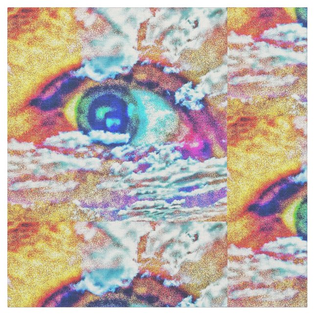 Öga Mönster Tyg (Närbild)