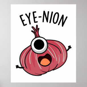 Öga-nion Funny Onion Pun Poster