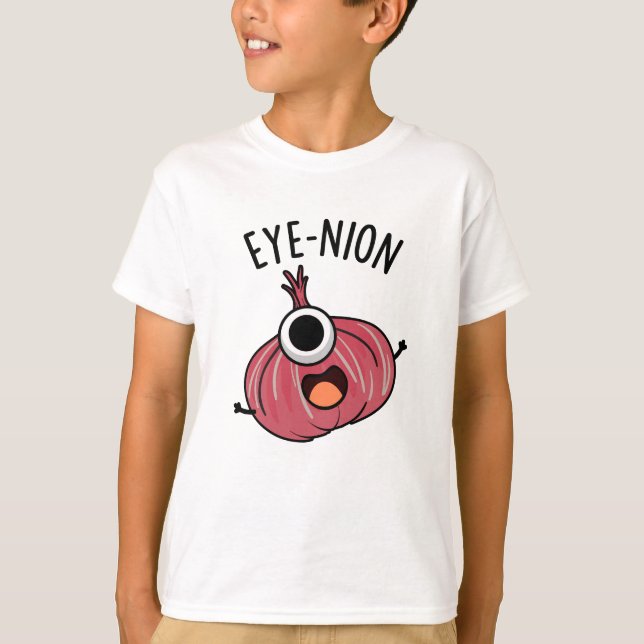 Öga-nion Funny Onion Pun T Shirt (Framsida)
