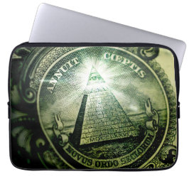 "Öga of Providence" Money Pyramid Laptop Fodral