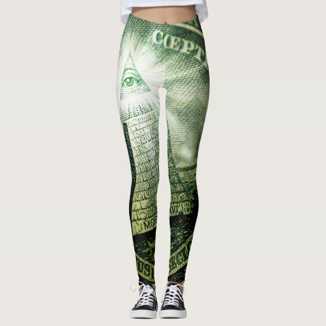 "Öga of Providence" Money Pyramid Leggings (Framsida)