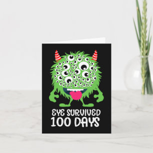 Öga Överlevt 100 dagar med skolmonster Älskare Tea Kort