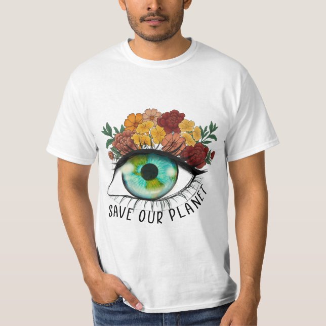 Öga på jorden - en vision för vår planet t shirt (Framsida)