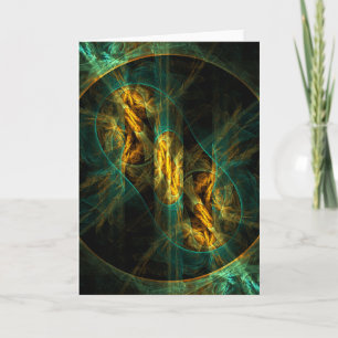 Öga på jungle Abstrakt Art Greeting Card Kort