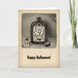 Öga på Newt Halloween-kort Kort