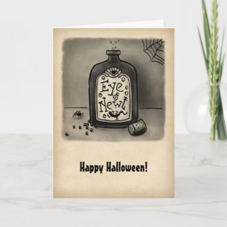 Öga på Newt Halloween-kort Kort