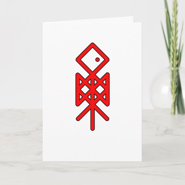 Öga på Odin Viking Bindrune-hälsningskort Tack Kort (Framsida)