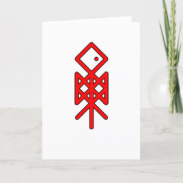 Öga på Odin Viking Bindrune-hälsningskort Tack Kort