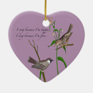 Öga på Sparrow Julgransprydnad Keramik