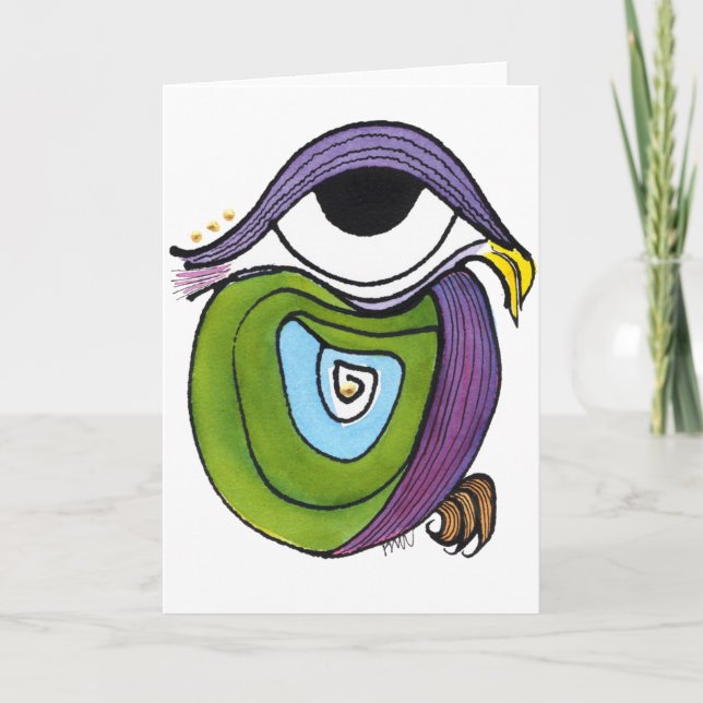 Öga, Parrot Notecard Kort (Framsida)