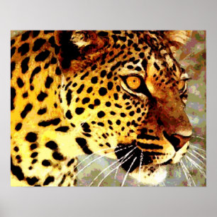 Öga Poster utskrift av leopard